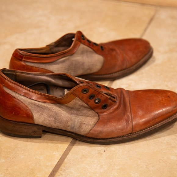 Joh Varvatos Brown Handmade Leather Oxfords 2015